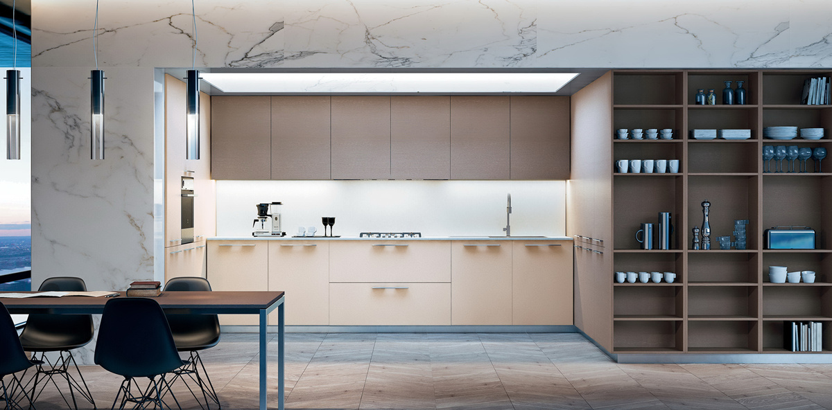 Light Yellow Kitchen Cabinet