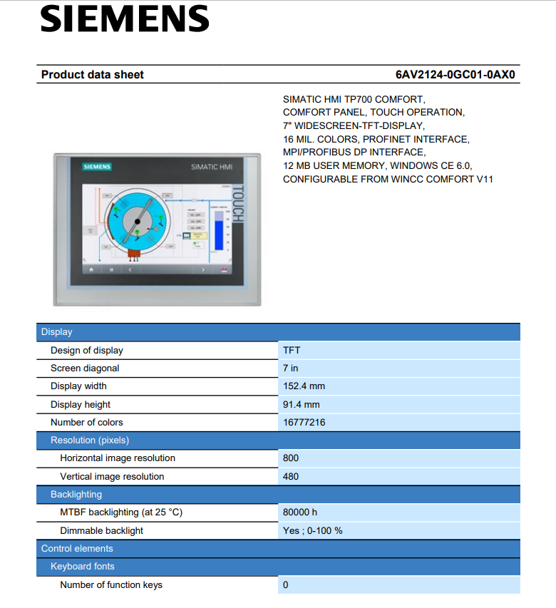 Siemens 6AV2124-0GC01-0AX0