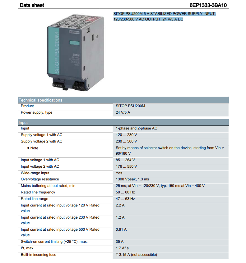 Siemens 6EP1333-3BA10