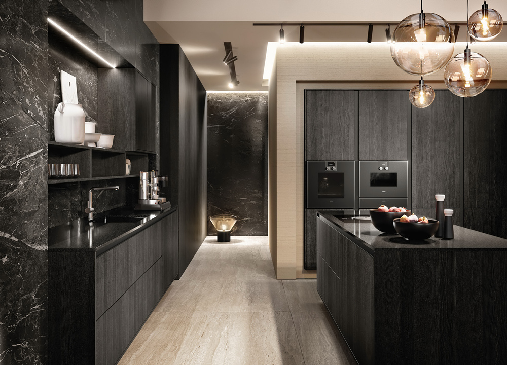 Black Kitchen Cabinet