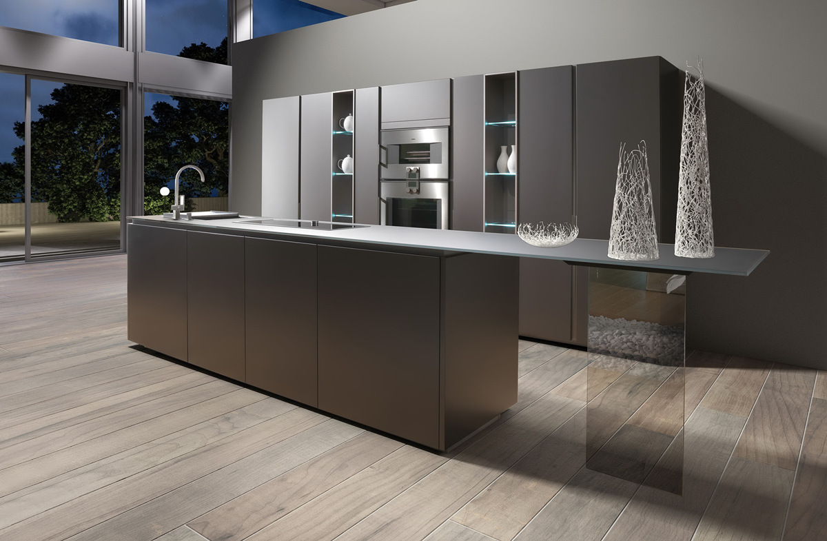 Grey Kitchen Cabinet