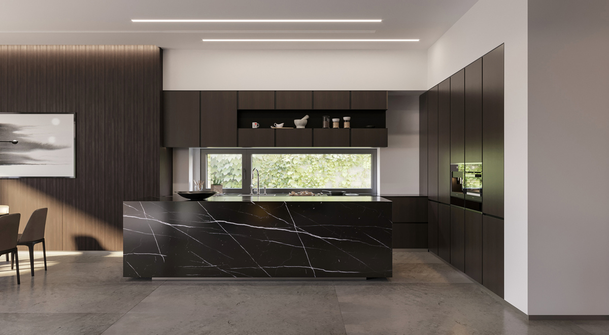 Dark Kitchen Cabinet