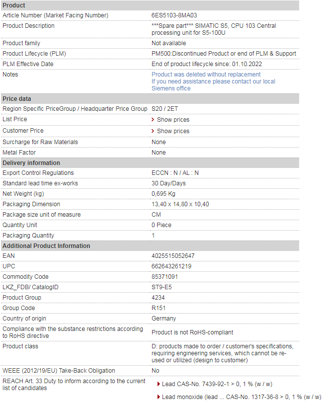 siemens 6ES5103-8MA03