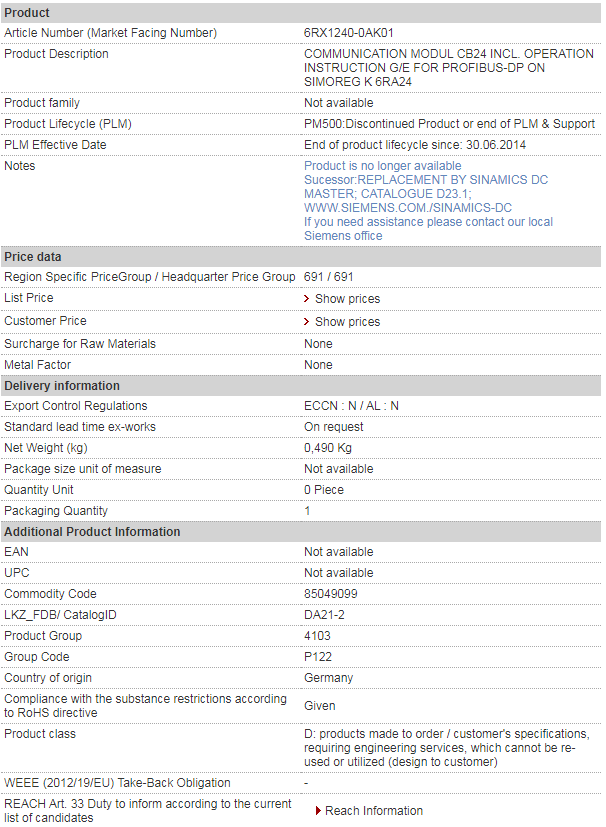 siemens 6RX1240-0AK01