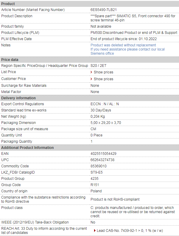 siemens 6ES5490-7LB21