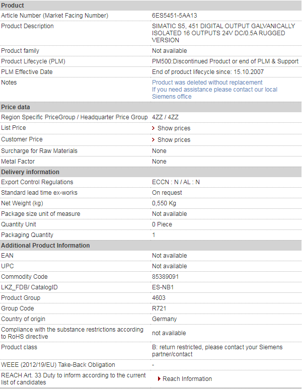 siemens 6ES5451-5AA13