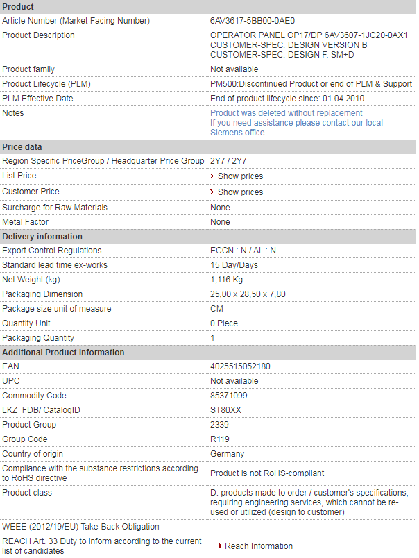 siemens 6AV3617-5BB00-0AE0