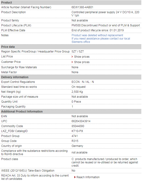 siemens 6EW1380-4AB01