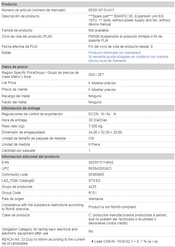siemens 6ES5187-5UA11