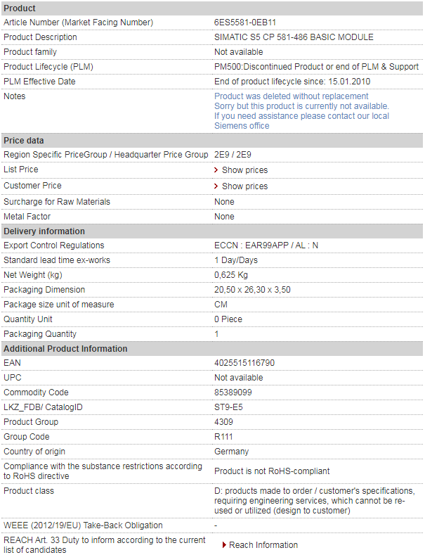 siemens 6ES5581-0EB11