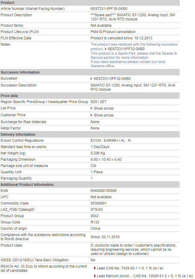 siemens 6ES7231-5PF30-0XB0