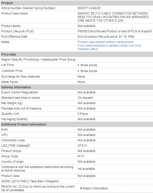 siemens 6ES5713-0AD20