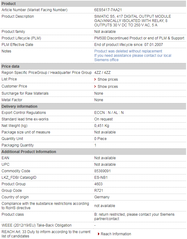 siemens 6ES5417-7AA21