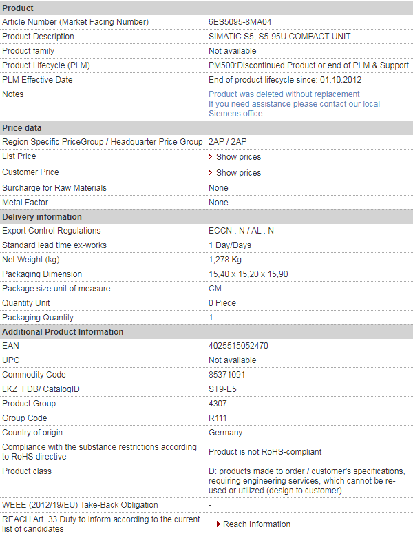 siemens 6ES5095-8MA04