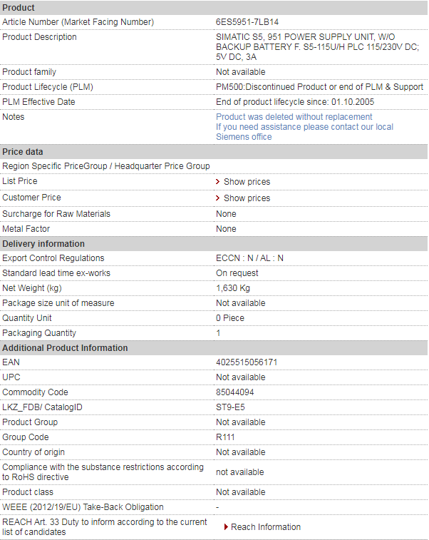 siemens 6ES5951-7LB14