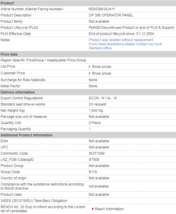 siemens 6ES5396-0UA11