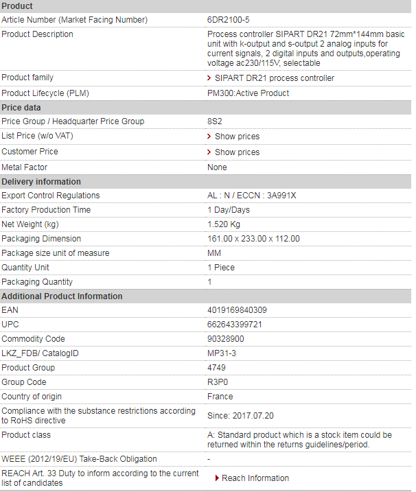 SIEMENS 6DR2100-5