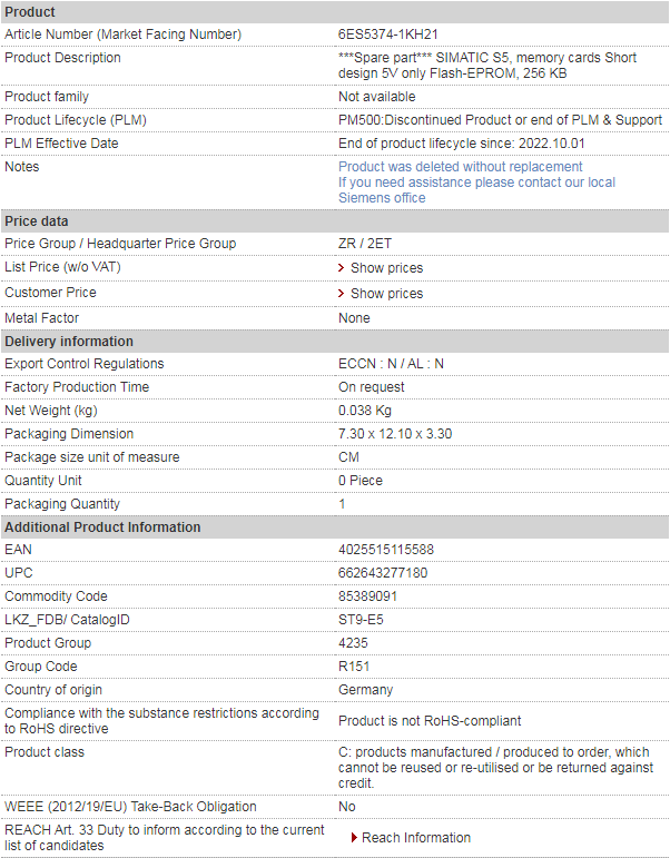 SIEMENS 6ES5374-1KH21