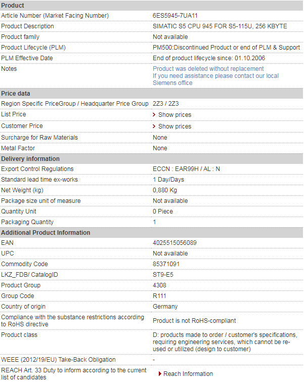 siemens 6ES5945-7UA11