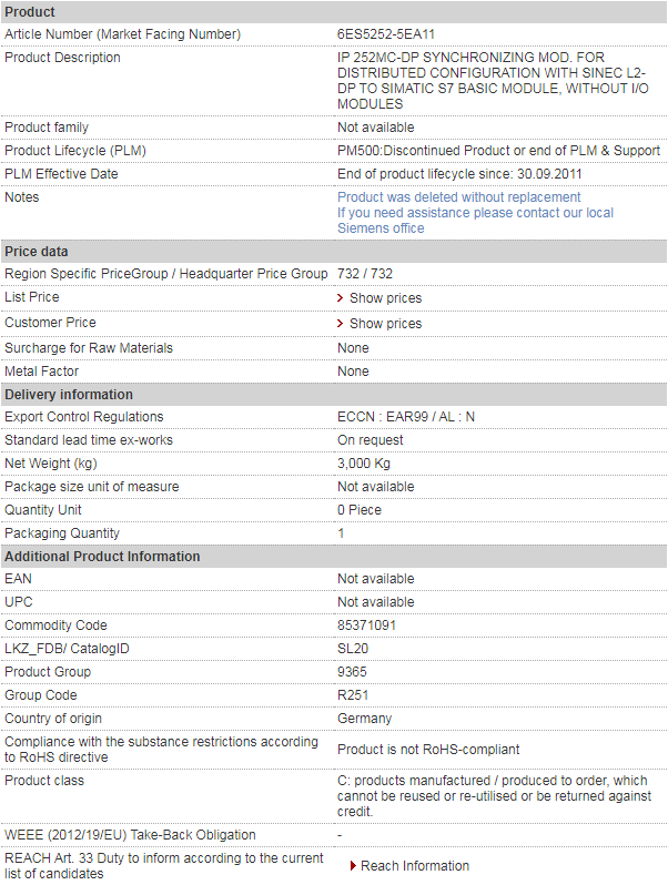 siemens 6ES5252-5EA11