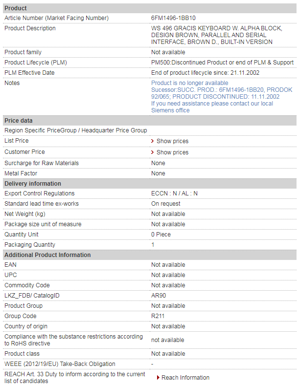 siemens 6FM1496-1BB10