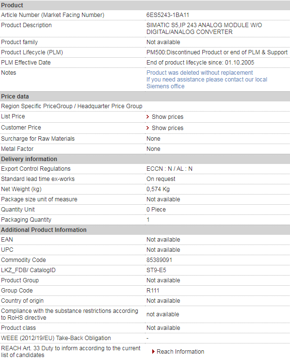 siemens 6ES5243-1BA11