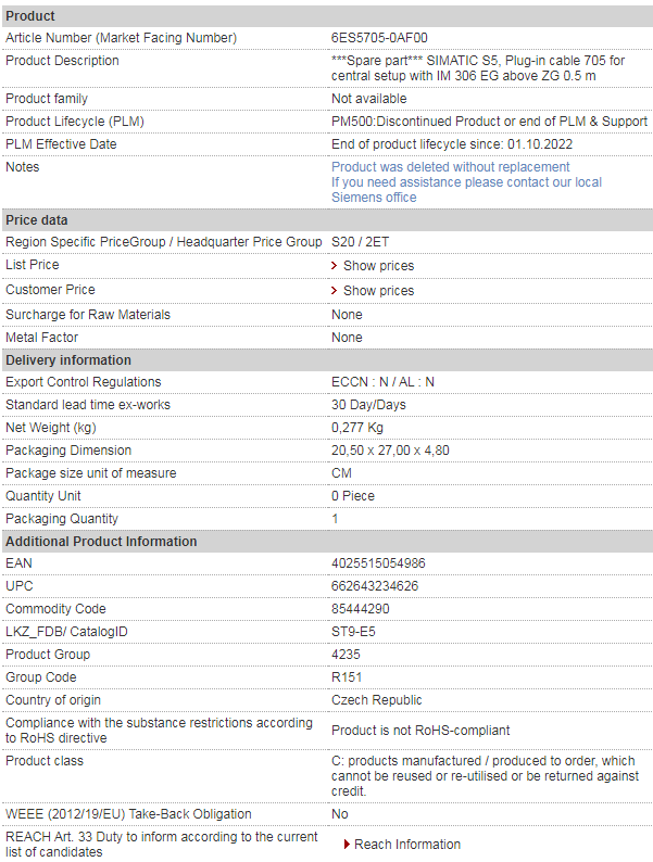 siemens 6ES5705-0AF00