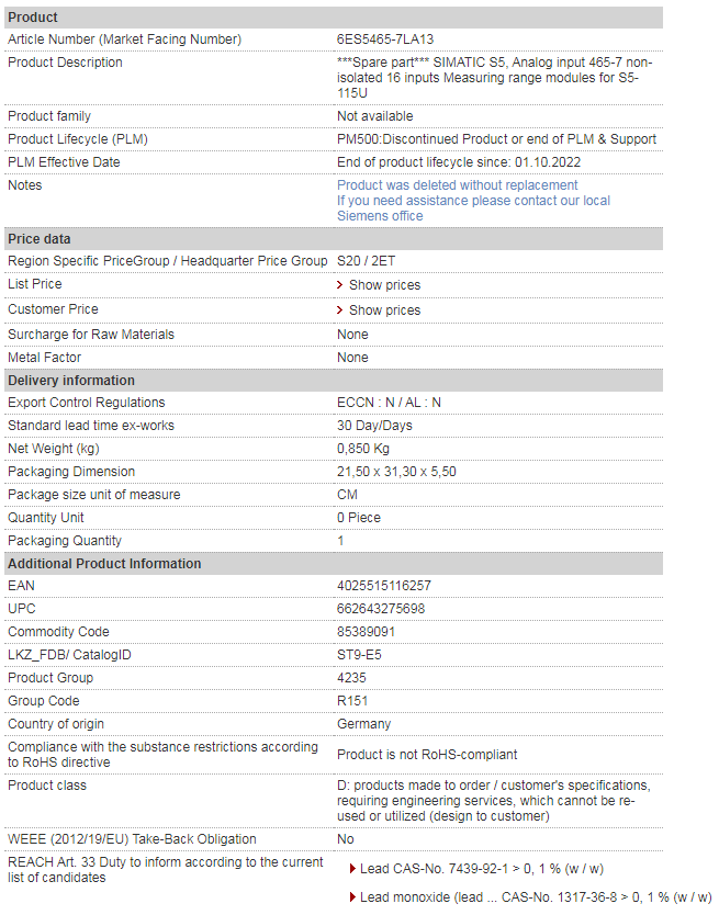 siemens 6ES5465-7LA13