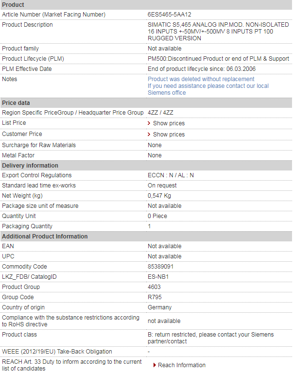 siemens 6ES5465-5AA12