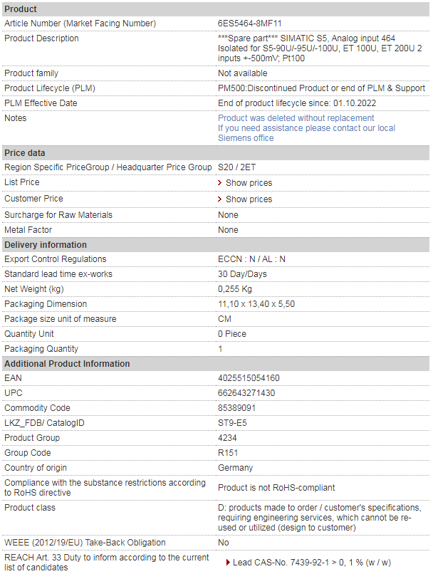 siemens 6ES5464-8MF11