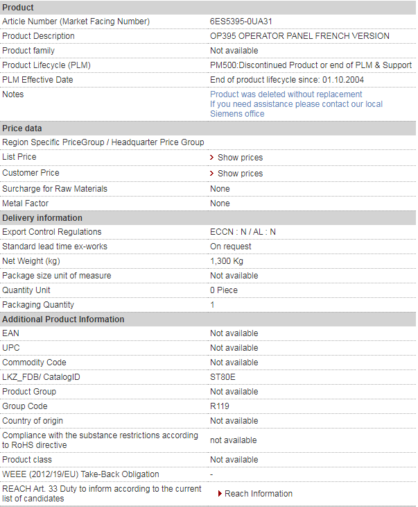 siemens 6ES5395-0UA31