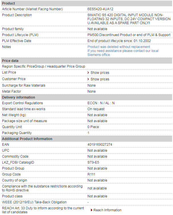 siemens 6ES5420-4UA12