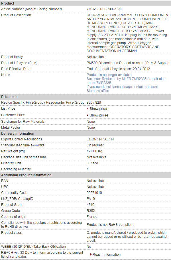 siemens 7MB2331-0BP00-2CA0