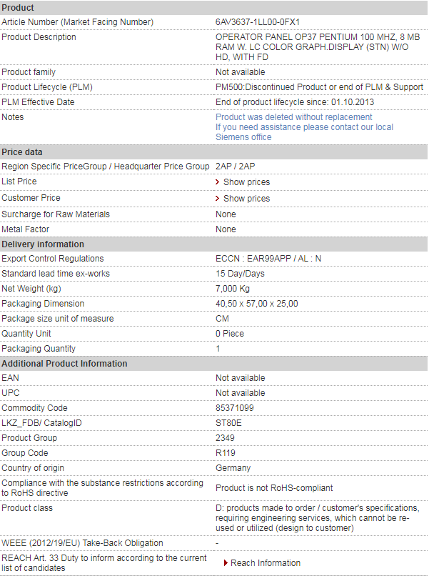 siemens 6AV3637-1LL00-0FX1