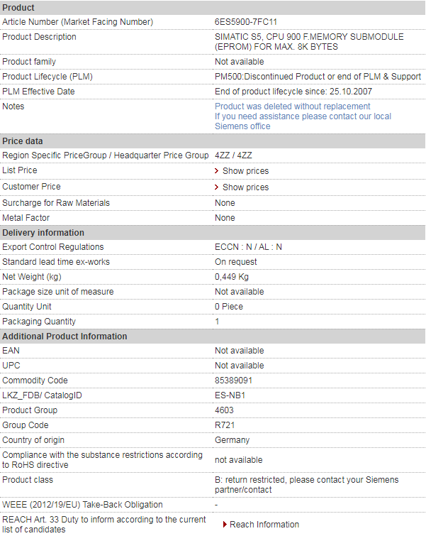 siemens 6ES5900-7FC11