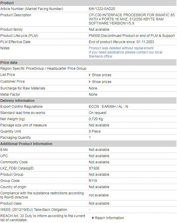 siemens 6AV1222-0AD20