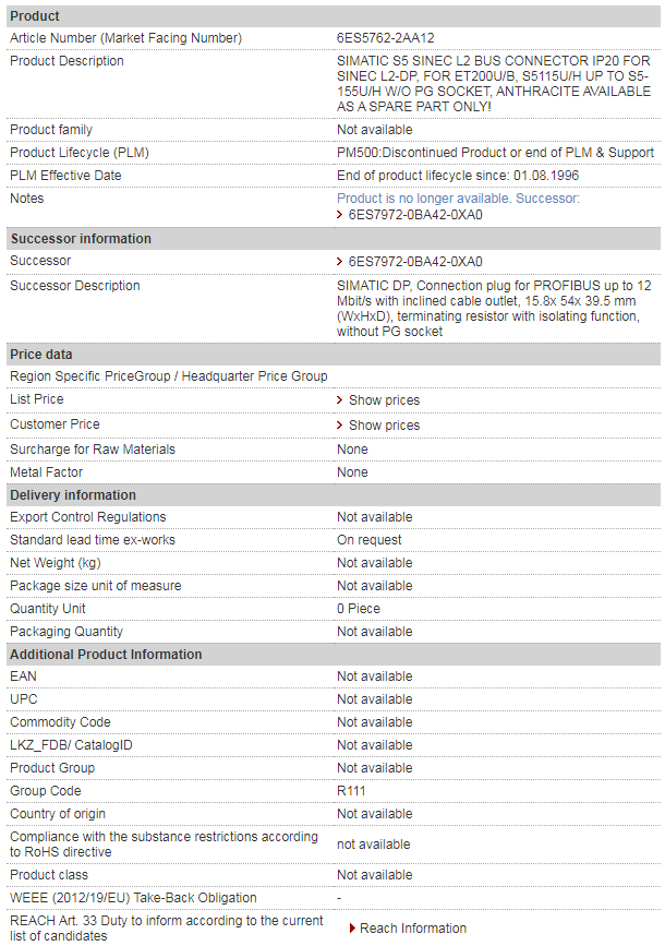 siemens 6ES5762-2AA12