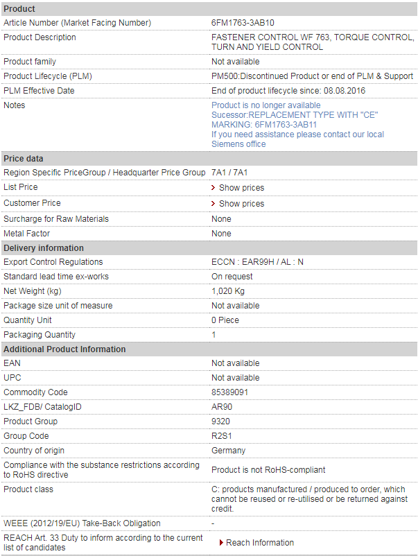 siemens 6FM1763-3AB10