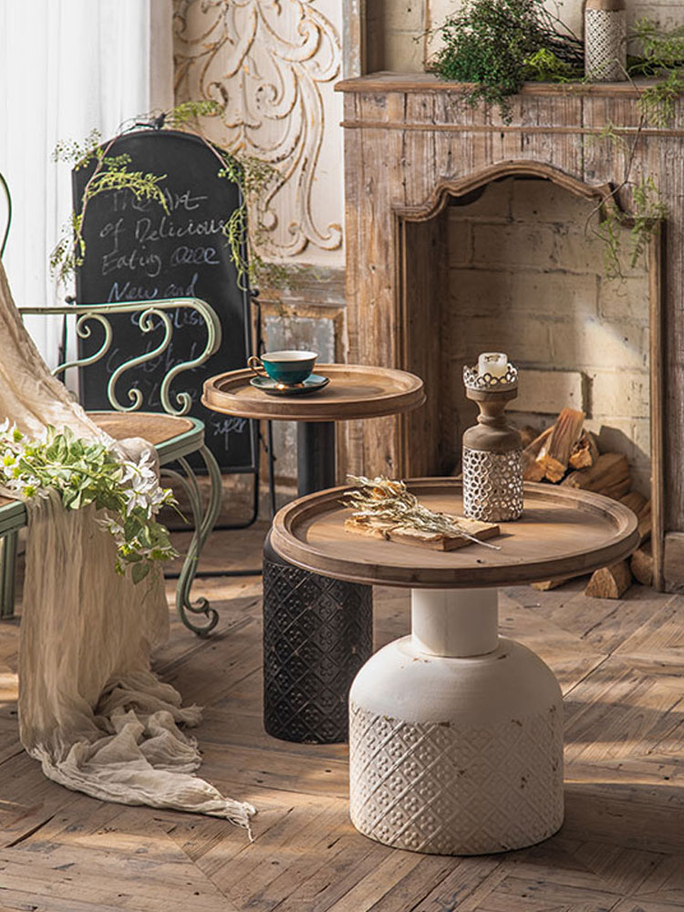 vintage round side table