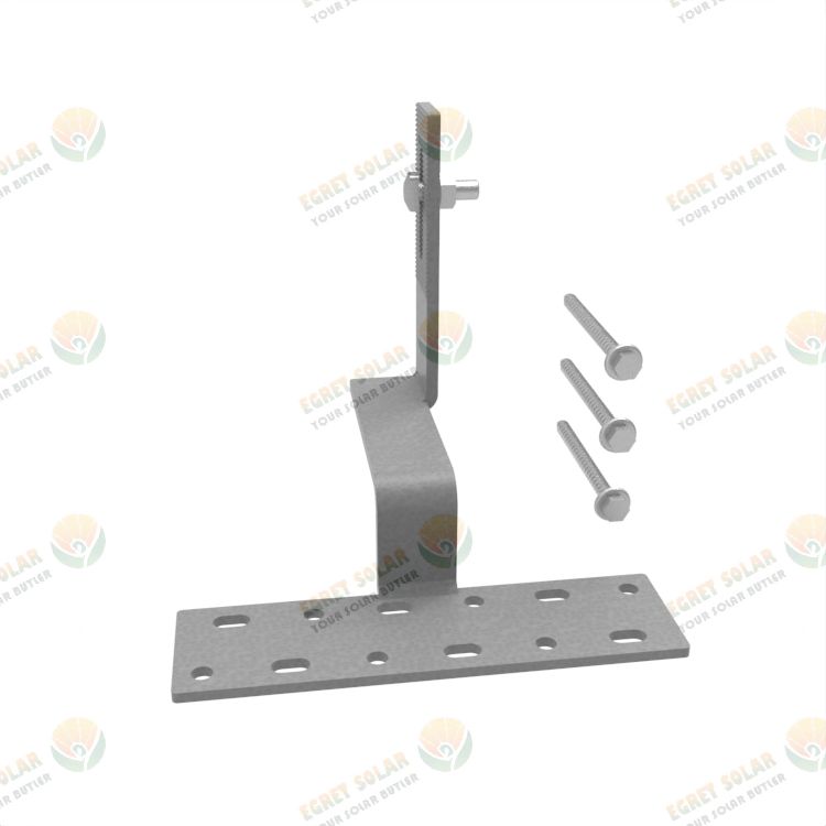 Solar panel mounting system tile hook