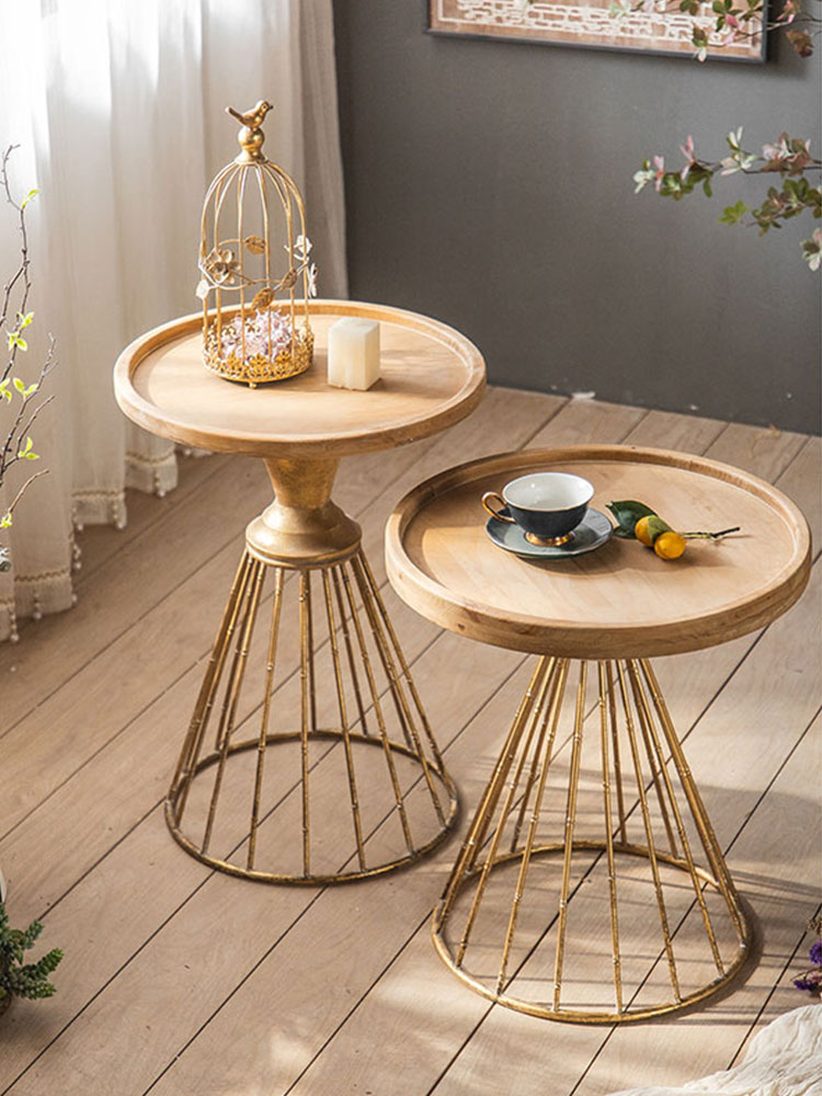 wood side table
