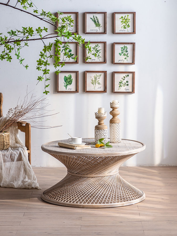 rattan garden coffee table