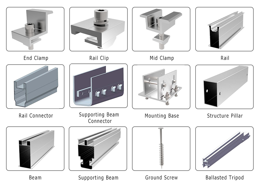 solar farm mounting componment