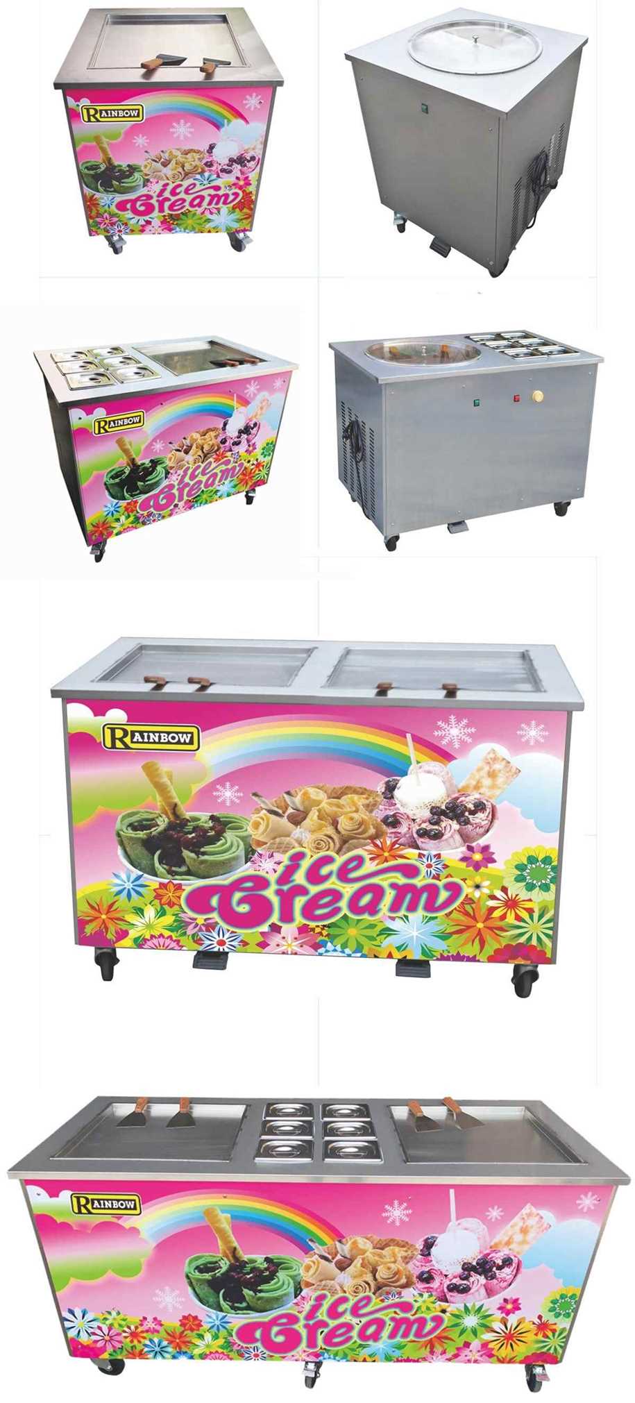 Double Pan Fried Ice Cream Machine