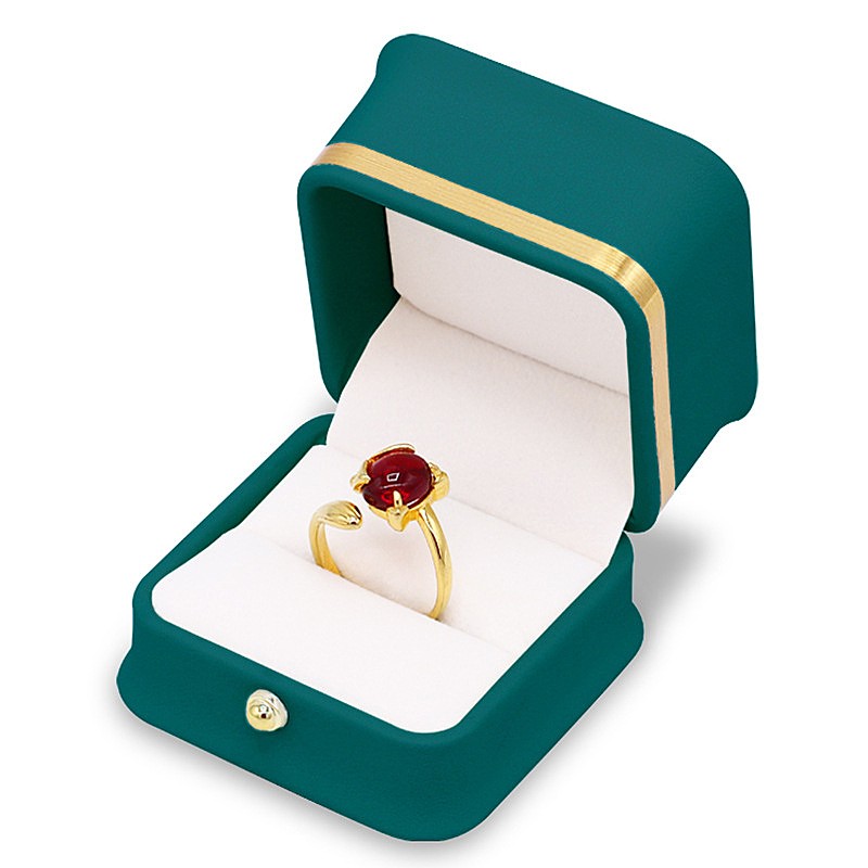 Gold Edge Round Buckle Corner Convex Edge Jewelry Box for Ring Pendant Bracelet Gold Edge Round Buckle Corner Convex Edge Jewelry Box for Ring Pendant Bracelet