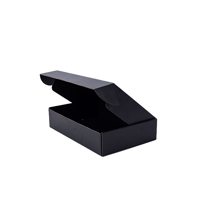 Custom Logo Black White Corrugated Mailer Shipping Boxes 