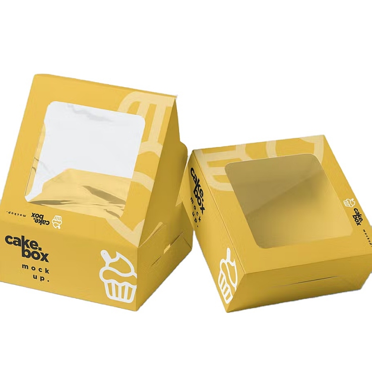 Wholesale High-End Custom Disposable Cake Box with Window Wholesale High-End Custom Disposable Cake Box with Window