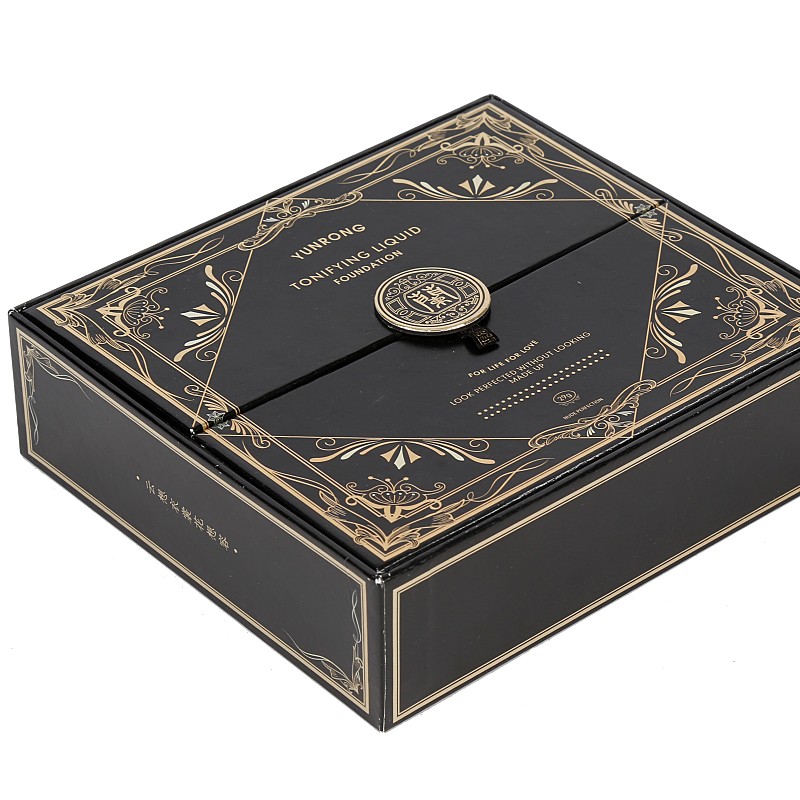 Custom New Design Black Portable Cosmetic Gift Box Custom New Design Black Portable Cosmetic Gift Box