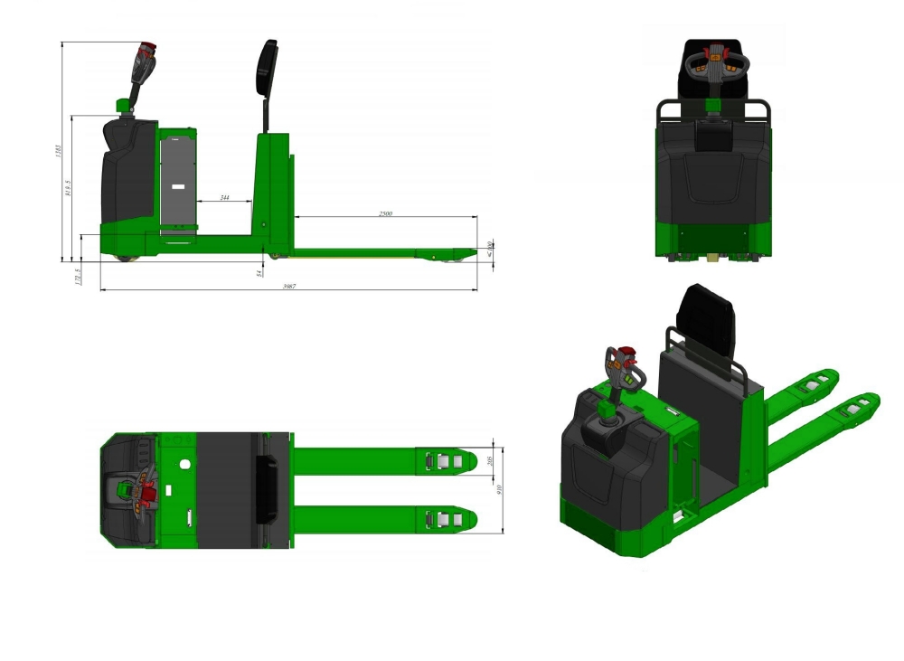Details of low level stand on electric order picker