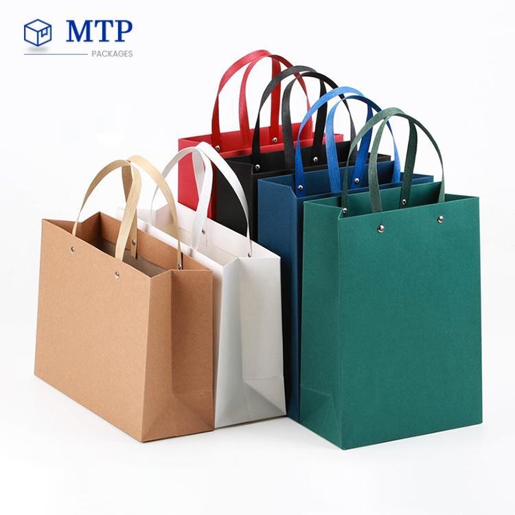 Custom High Quality Kraft Paper Shopping Bag